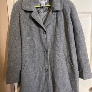 Cabin Creek Women's Gray Wool-Blend Pea Coat